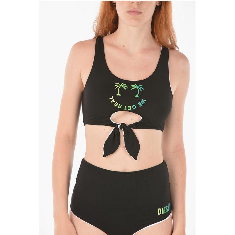 Diesel Cut Out Detail WE GET REAL Bikini TopDescription: Details: Spring-Summer Black Print Stretch SUMMER ESSENTIALS MOUNTAIN LIFE P421427