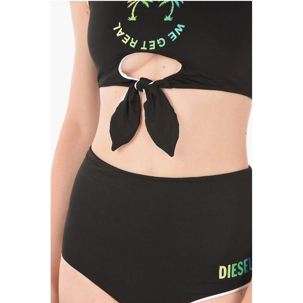 Diesel Cut Out Detail WE GET REAL Bikini TopDescription: Details: Spring-Summer Black Print Stretch SUMMER ESSENTIALS MOUNTAIN LIFE P421427