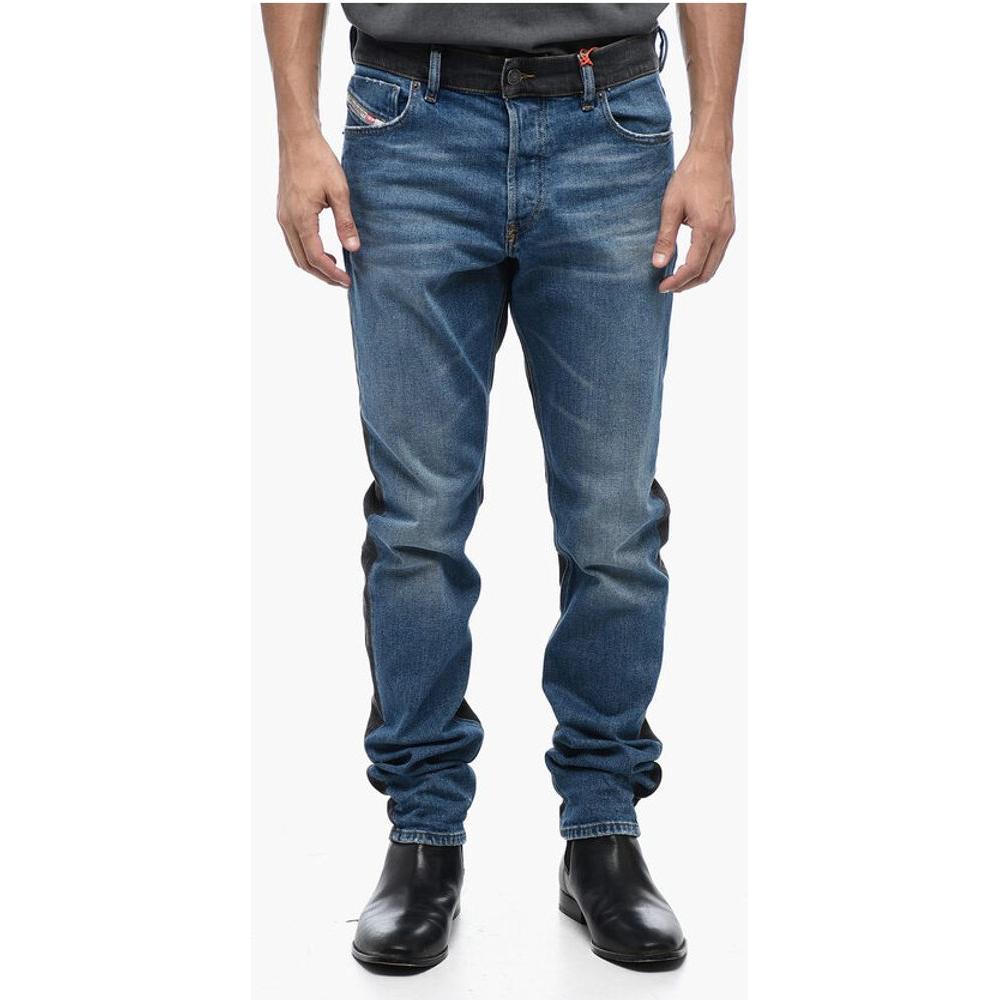 Diesel Two-toned 1995-S3 Denims with Straight Leg 17cmDescription: Details: Denim Rules Autumn-Winter Blue Black 5 pockets Denim cotton Belt loops Logo Made in Italy P600939 Ankle Mesure: 17cm