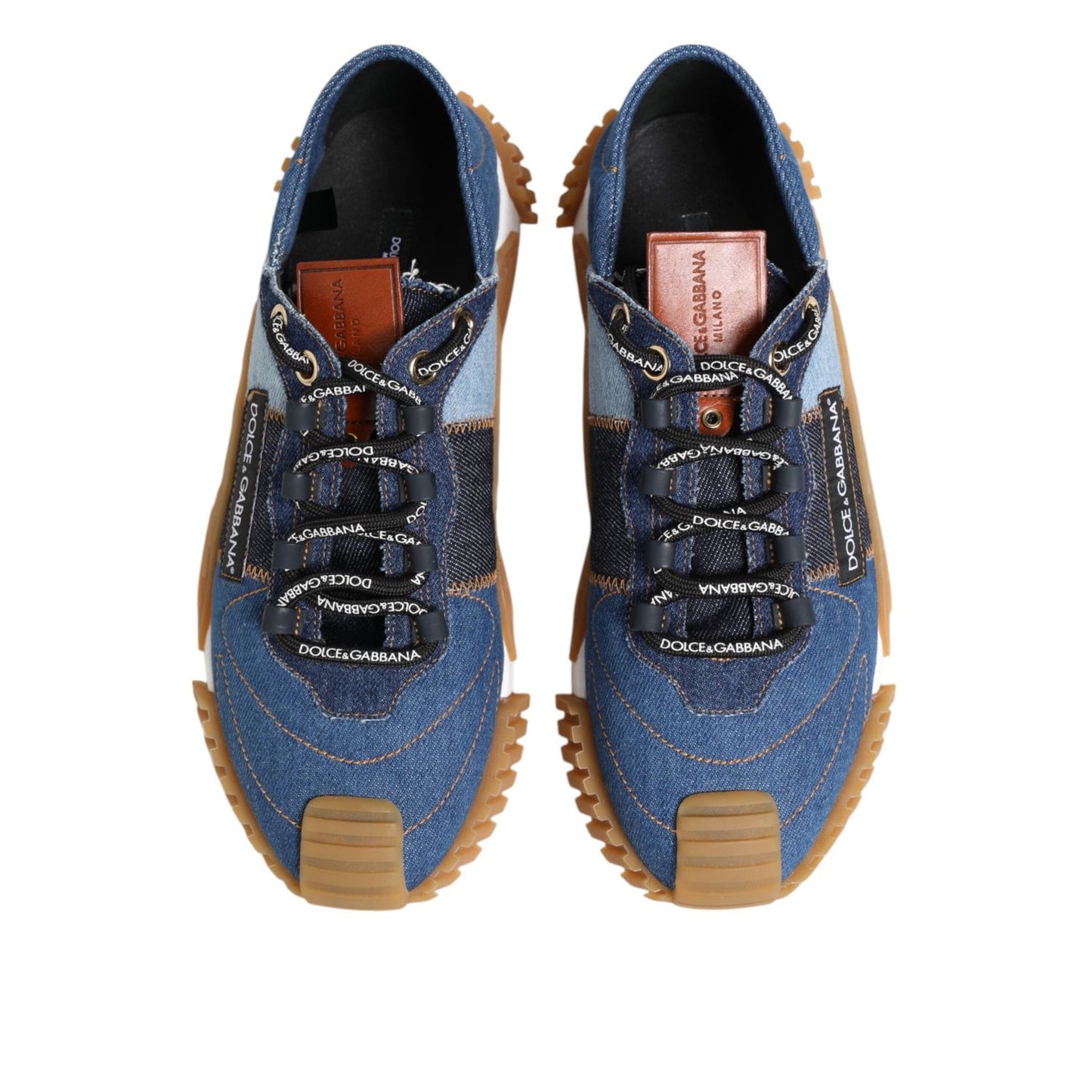 Dolce & Gabbana Blue Lace Up Low Top NS1 Sneakers Shoes MV7892-43.5