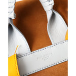 Dolce & Gabbana Brown Yellow Suede Leather Logo Backpack Bag Dolce & Gabbana Saddle Brown