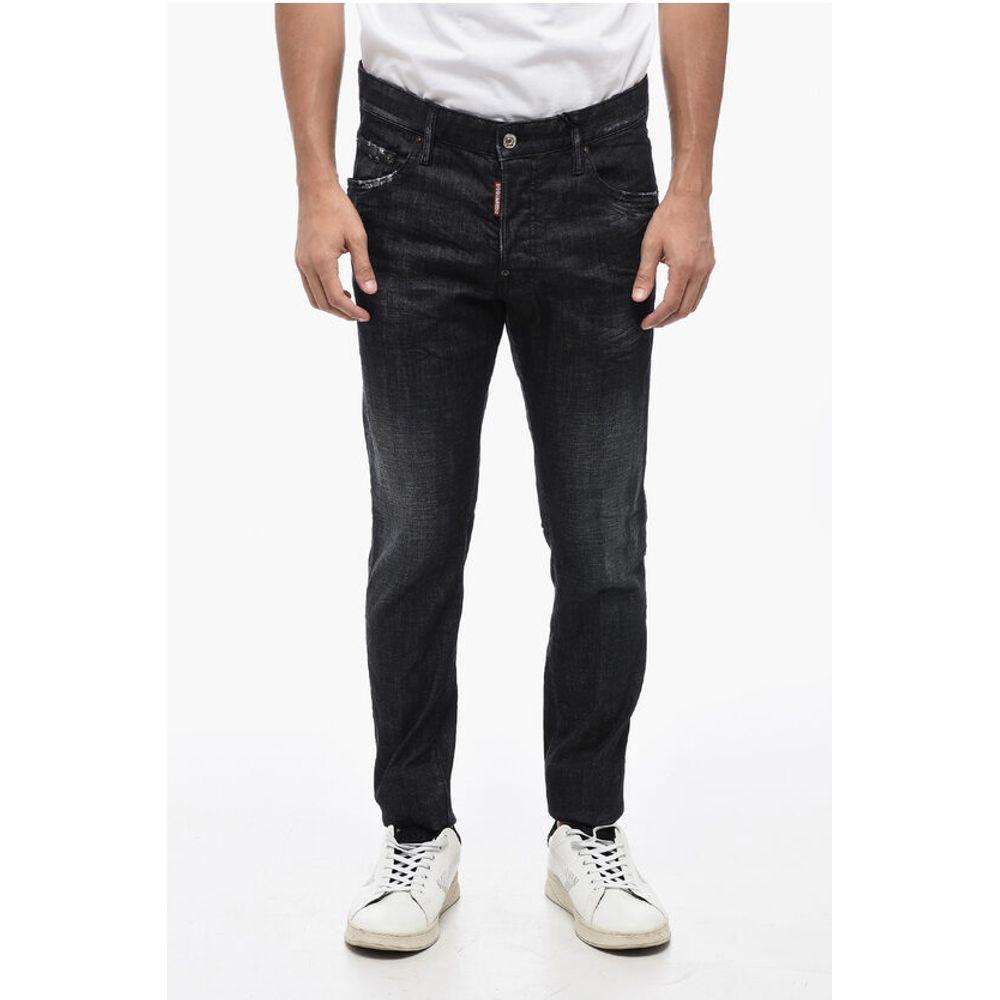 Dsquared² Dark Washed SKATER Demis 15cmDescription: Details: Denim Rules Autumn-Winter Black Stretch Denim 5 pockets Denim cotton Contrasting stitch detailing Buttons Logo Belt loops XMAS GIFT P607741 Ankle: 15cm