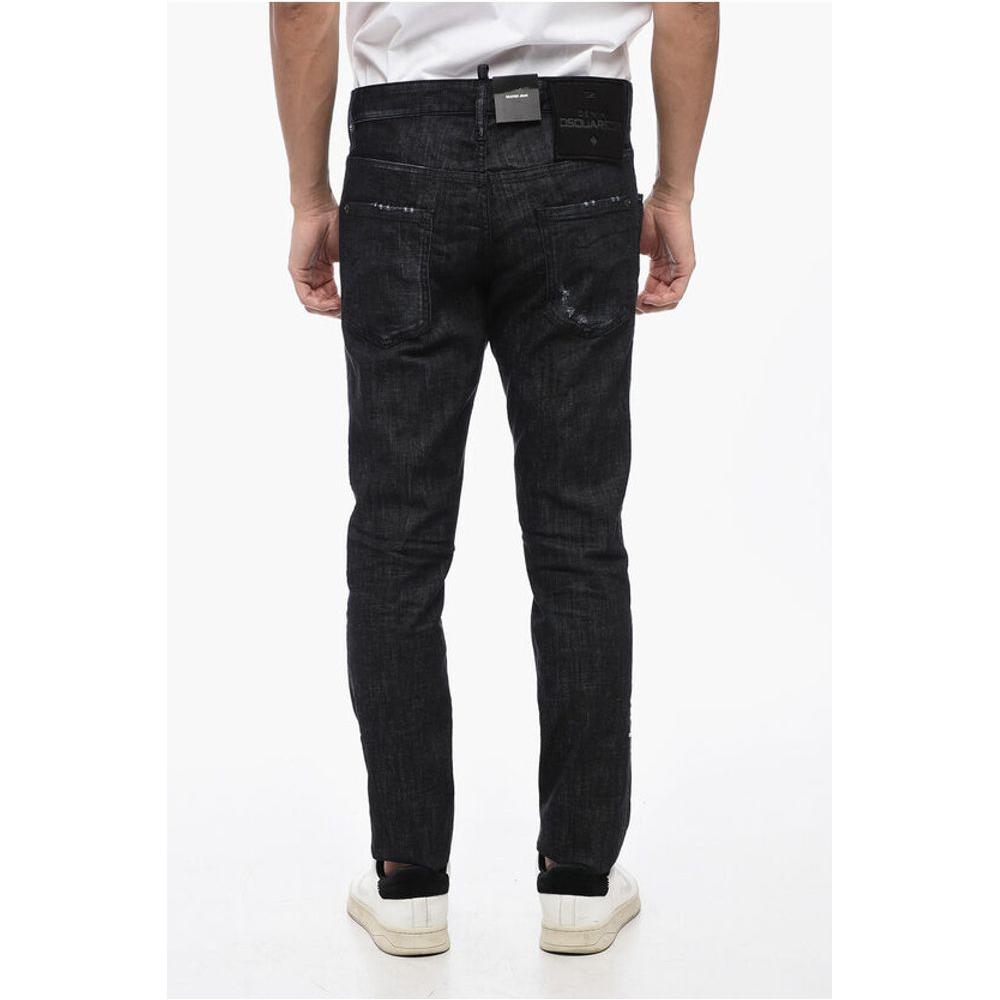 Dsquared² Dark Washed SKATER Demis 15cmDescription: Details: Denim Rules Autumn-Winter Black Stretch Denim 5 pockets Denim cotton Contrasting stitch detailing Buttons Logo Belt loops XMAS GIFT P607741 Ankle: 15cm