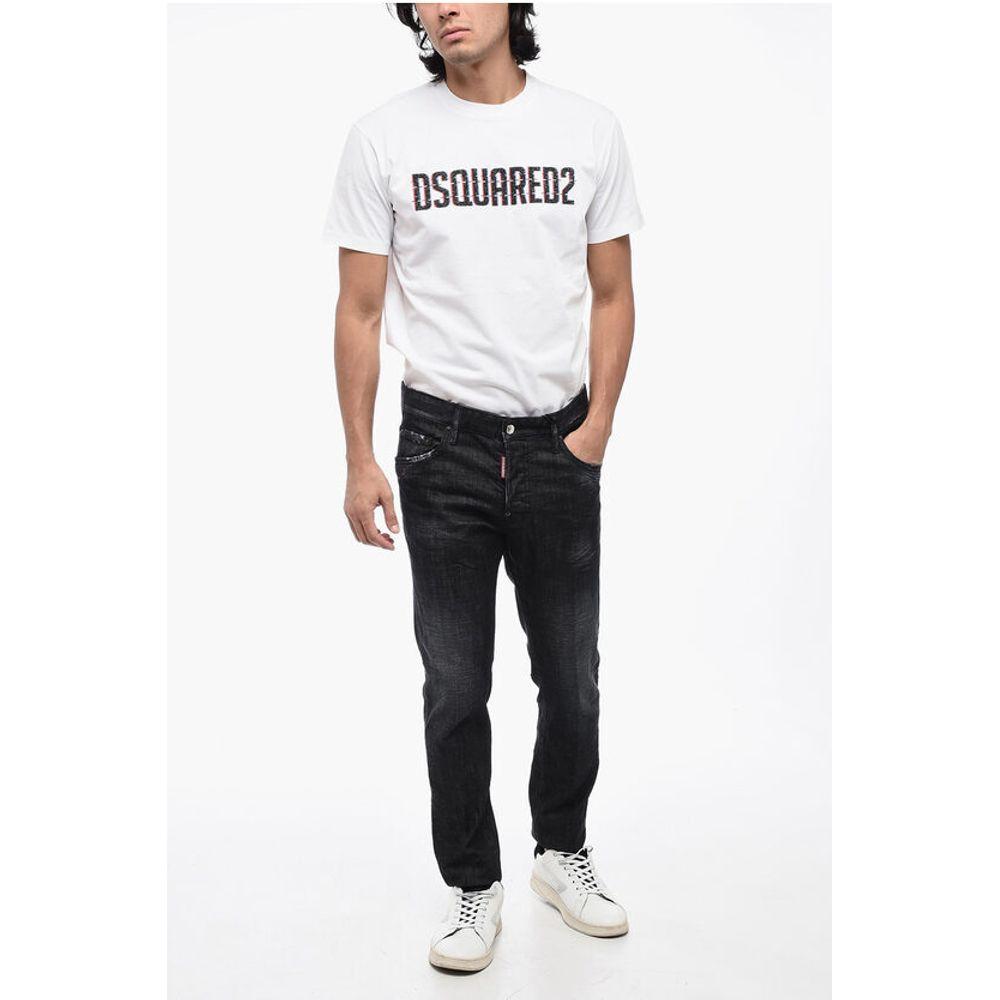 Dsquared² Dark Washed SKATER Demis 15cmDescription: Details: Denim Rules Autumn-Winter Black Stretch Denim 5 pockets Denim cotton Contrasting stitch detailing Buttons Logo Belt loops XMAS GIFT P607741 Ankle: 15cm