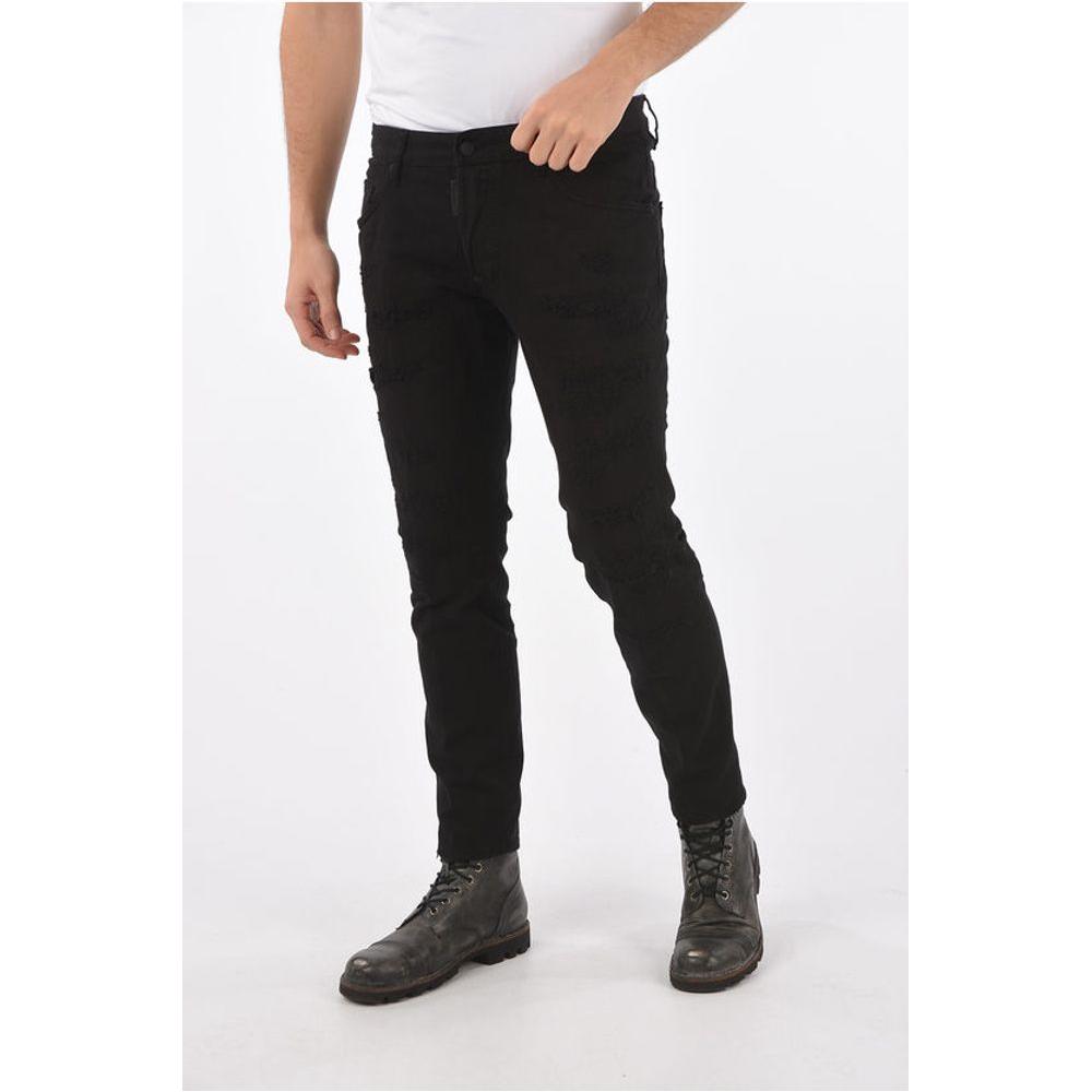 Dsquared² Distressed BLACK BULL SKATER FIT DenimsDescription: Details: Spring-Summer Black Coloured wash Vintage effect 5 pockets Belt loops Buttons Made in Italy Casual Straight-cut leg P378784 SKATER FIT Ankle 17cm