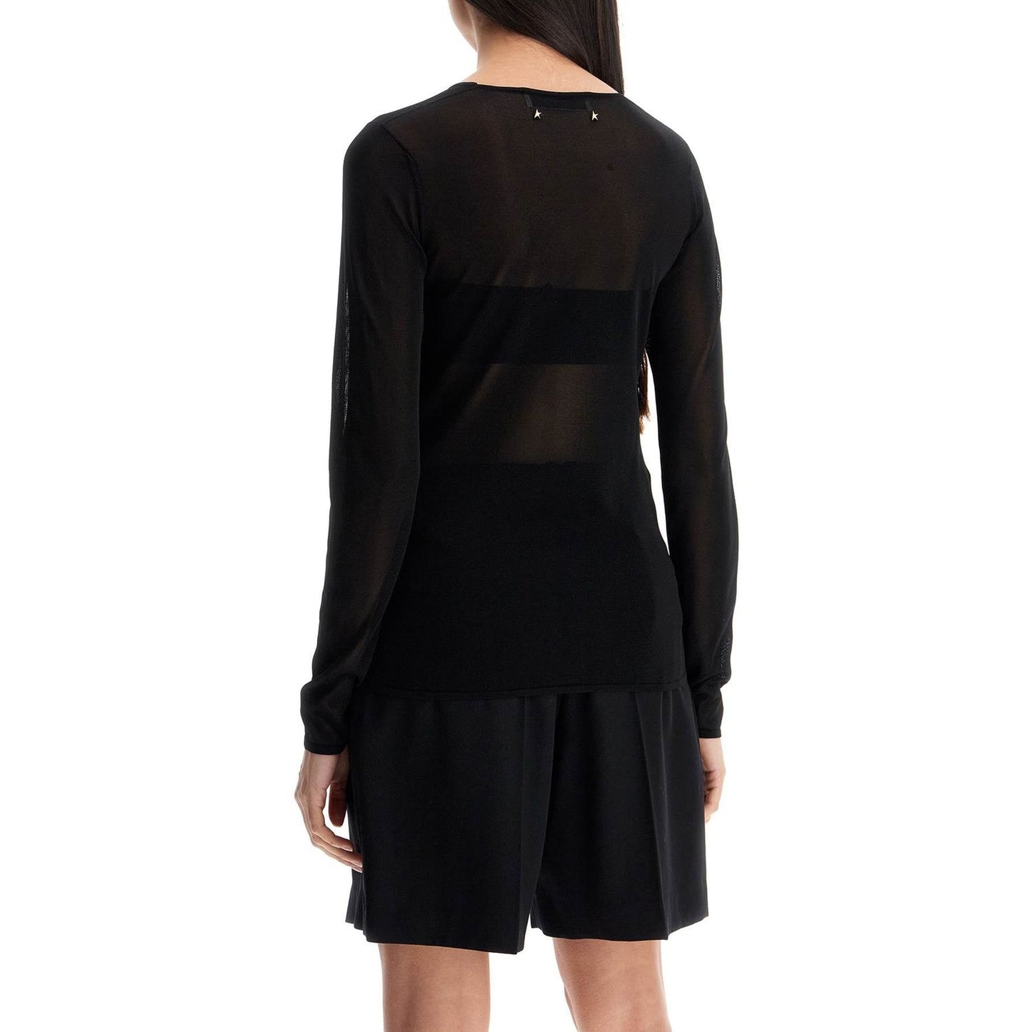 Golden Goose black viscose sweater with small metallic applications