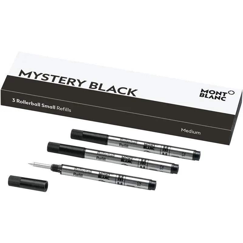 MONTBLANC Mod. MISTERY BLACK - BALLPOINT PEN REFILLS - MEDIUM - 3 PCS
