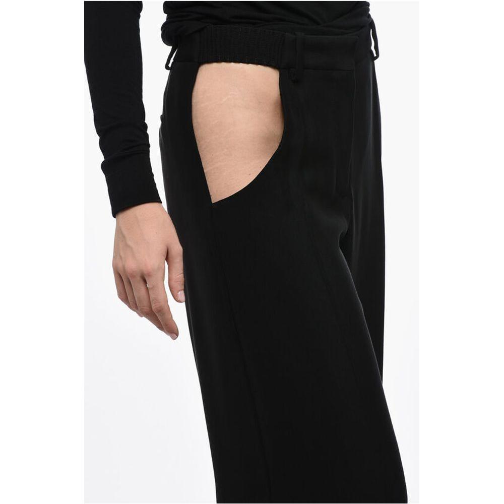 Mugler Straight-Fit Pants with Cut-Out DetailsDescription: Details: Autumn-Winter Black High-rise waistline Jersey Straight-cut leg Pockets Stretch NIGHT IS YOUNG Festive Look P609860 Converted From French Size