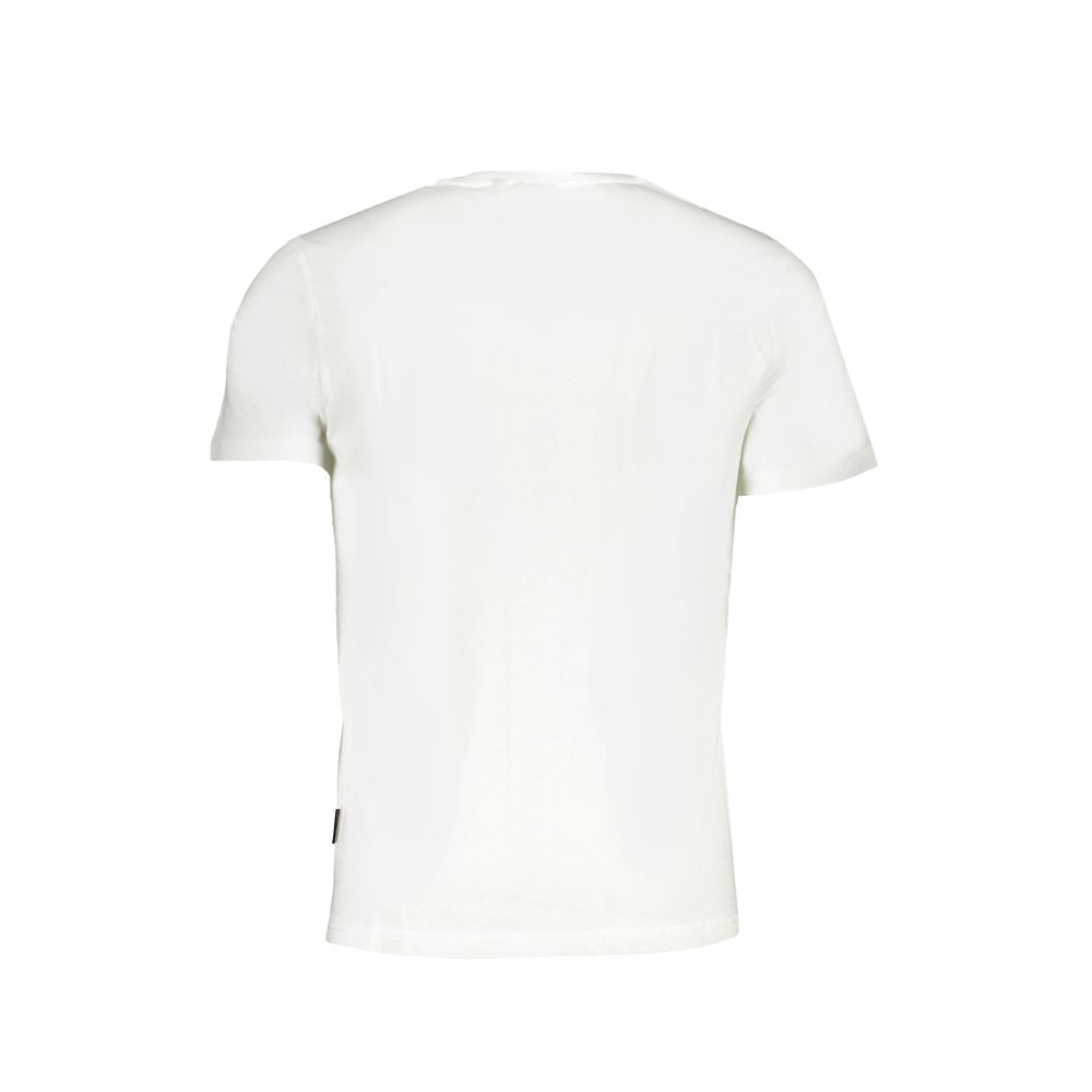Napapijri White Cotton T-ShirtSHORT SLEEVED T-SHIRT, REGULAR FIT, CREW NECK, PRINT, LOGO, 100% ORGANIC COTTON
