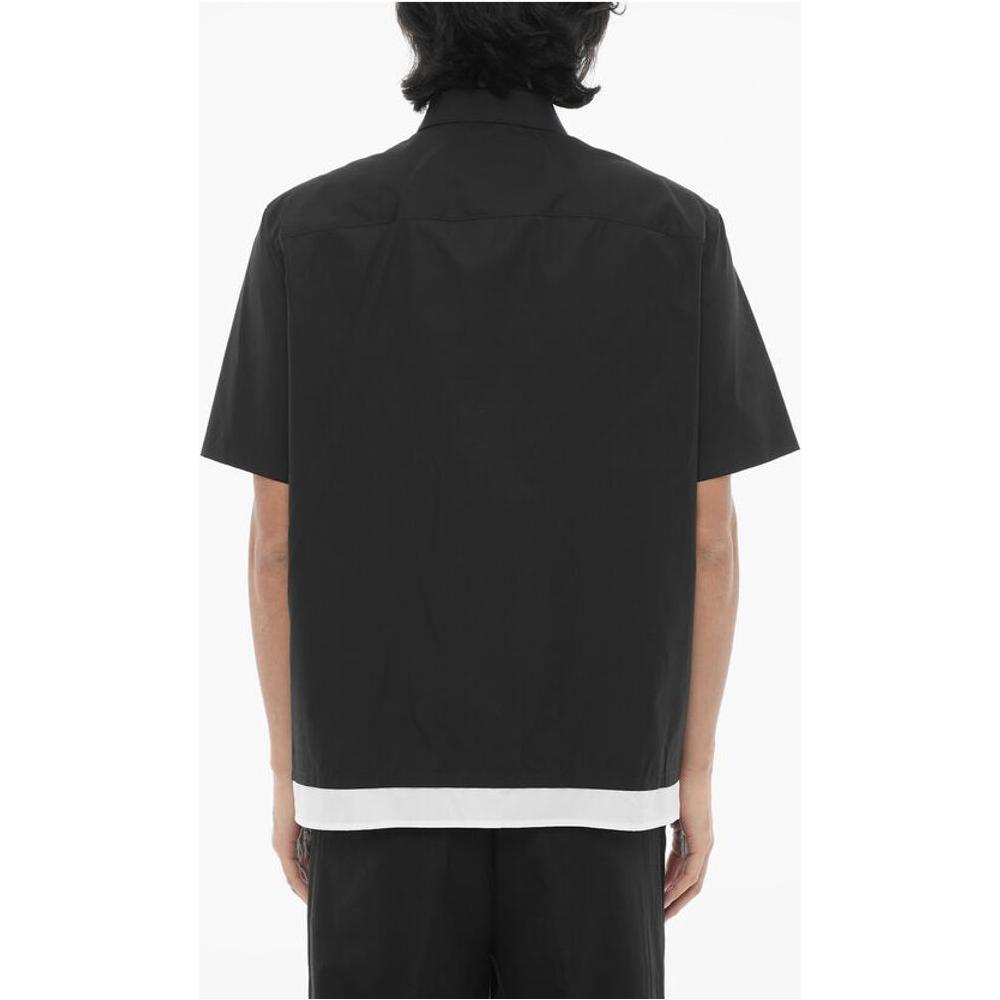 Neil Barrett Loose Fit Short Sleeves ShirtDescription: Details: Spring-Summer EU Preferential Origin (FTA/TCA) Black Buttons Short sleeves Front closure Hidden closure Made in Italy ST VALENTINE P612063 Loose Fit