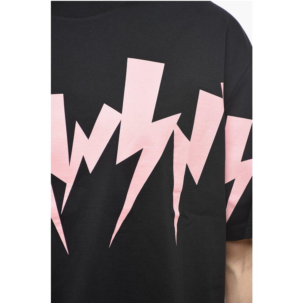 Neil Barrett Slim Fit JUMBLEND BOLT Crew-Neck T-shirtDescription: Details: Spring-Summer Black Logo Short sleeves Jersey Print Made in Portugal Crew neckline P577726 Slim Fit – Dropped Shoulder