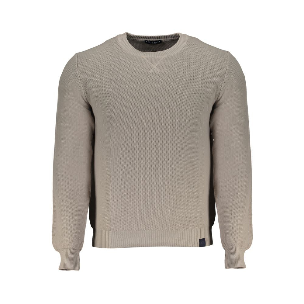 North Sails Gray Cotton SweaterLONG SLEEVED SWEATER, CREW NECK, LOGO, ORGANIC COTTON