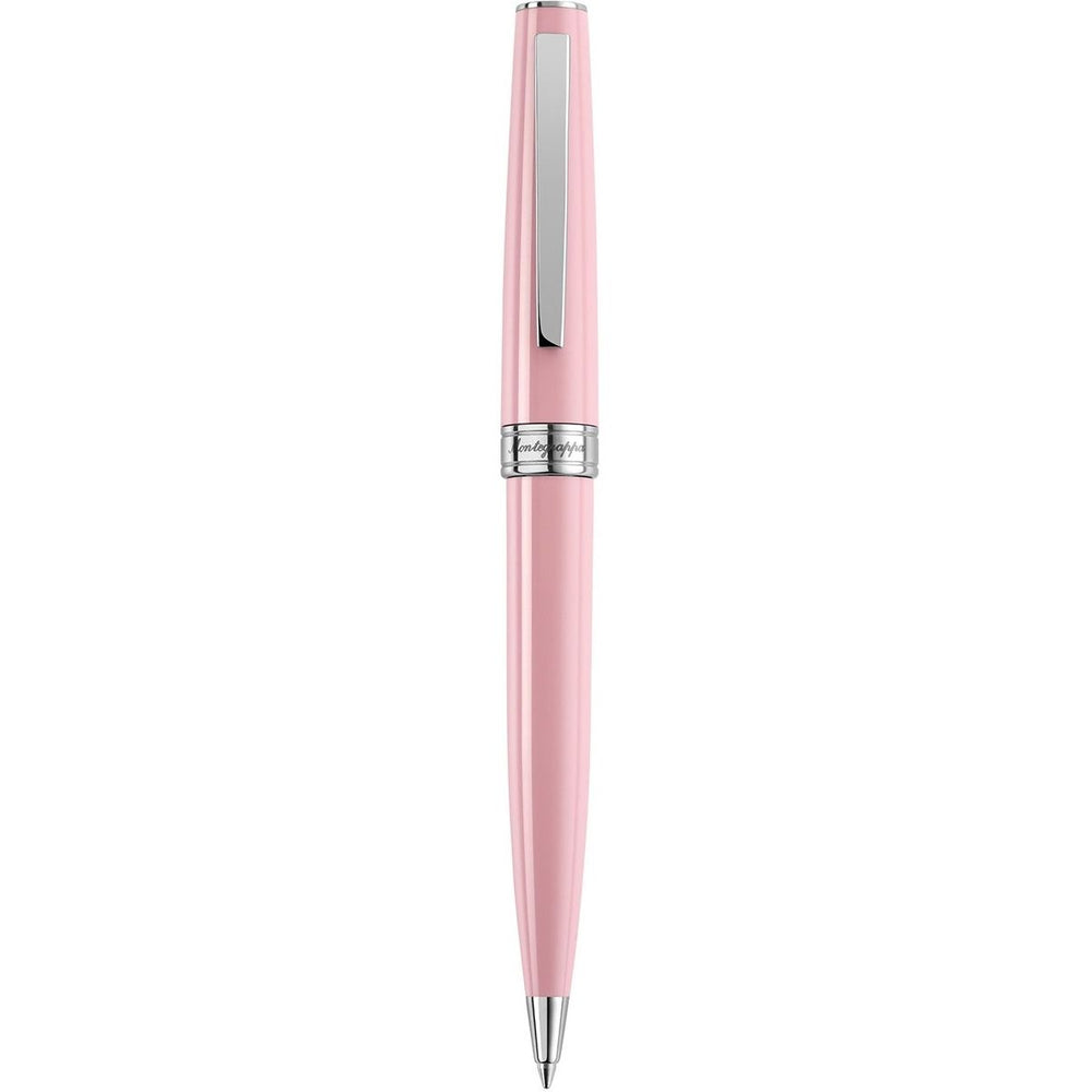 PINK PENNE MONTEGRAPPA MOD. ISA1RBAS ballpoint pen with silver trim and clip