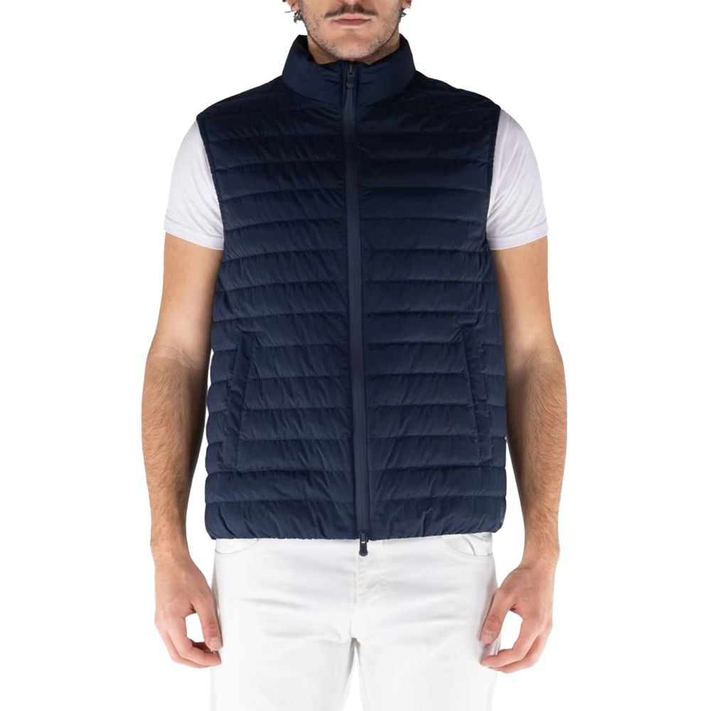 People Of Shibuya Green Polyester Men's VestElevate your style quotient with the chic People Of Shibuya vest, crafted with a luxuriously soft touch matte nylon that wraps you in unparalleled comfort. Boasting a sustainable edge, it features a 100% recycle
