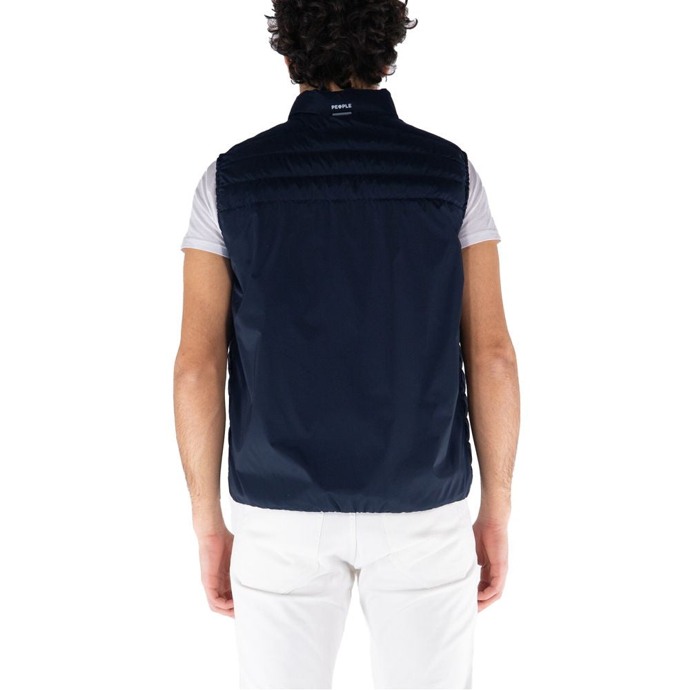 People Of Shibuya Green Polyester Men's VestElevate your style quotient with the chic People Of Shibuya vest, crafted with a luxuriously soft touch matte nylon that wraps you in unparalleled comfort. Boasting a sustainable edge, it features a 100% recycle