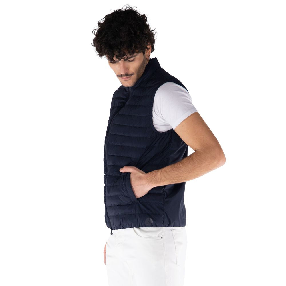 People Of Shibuya Green Polyester Men's VestElevate your style quotient with the chic People Of Shibuya vest, crafted with a luxuriously soft touch matte nylon that wraps you in unparalleled comfort. Boasting a sustainable edge, it features a 100% recycle