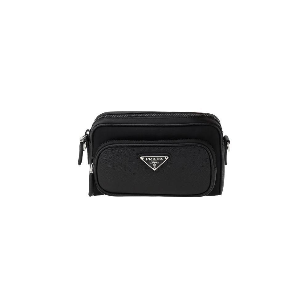 Prada Leather Shoulder Bag 1728,72470364320,Bags,Black,Men,Men - Bags,New with tags,Prada,Shoulder Bags - Men - Bags Prada PR2VH172VOOO2DMHF0002BB