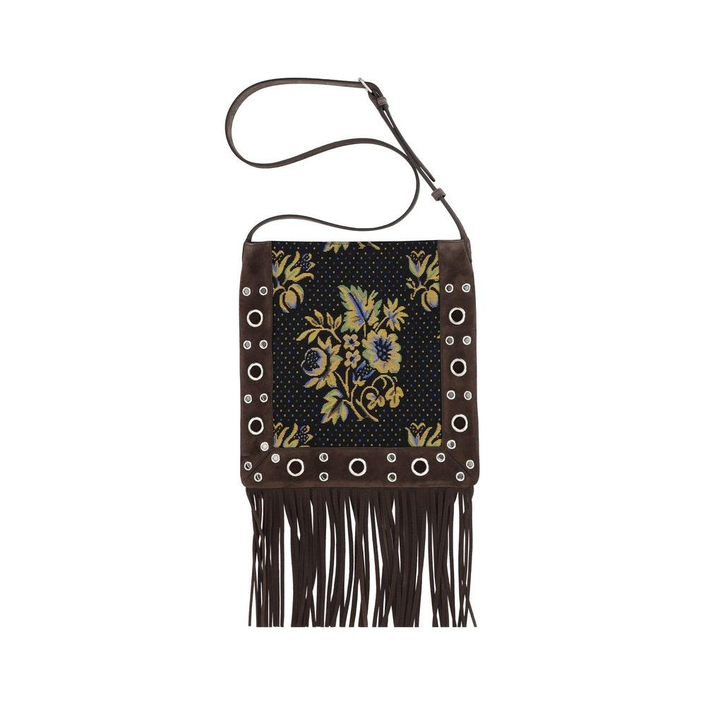 Valentino Garavani Fringe Shoulder BagThe Valentino Garavani Leather Shoulder Bag combines elegance and character. The adjustable shoulder strap ensures comfort, while the zippered closure protects the items inside. The iconic logo plaque applied to the f