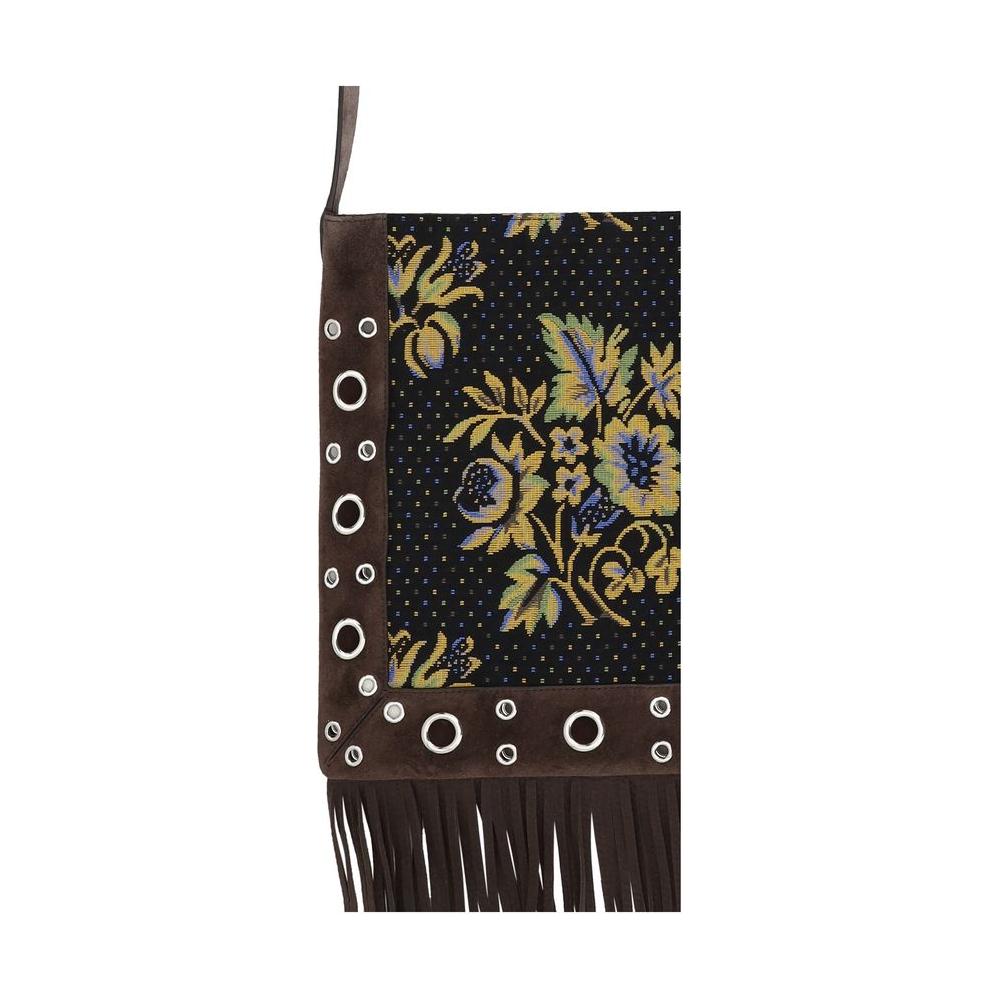 Valentino Garavani Fringe Shoulder BagThe Valentino Garavani Leather Shoulder Bag combines elegance and character. The adjustable shoulder strap ensures comfort, while the zippered closure protects the items inside. The iconic logo plaque applied to the f