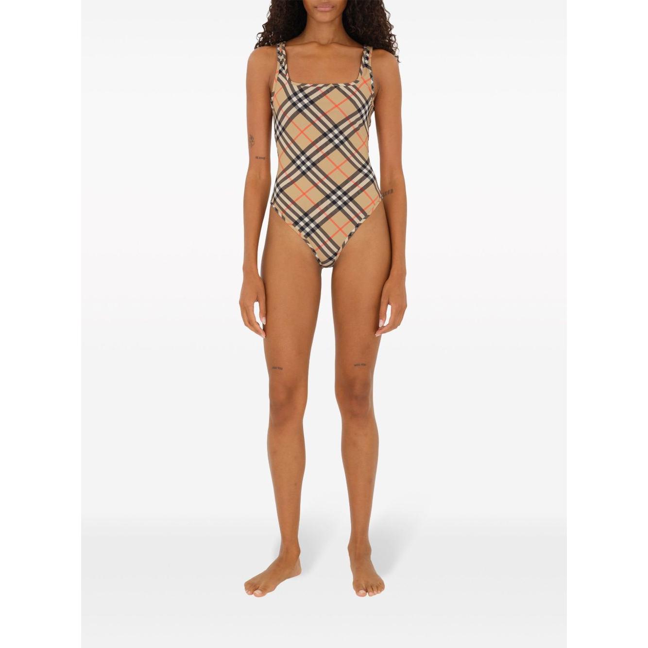 Burberry check-pattern swimsuit