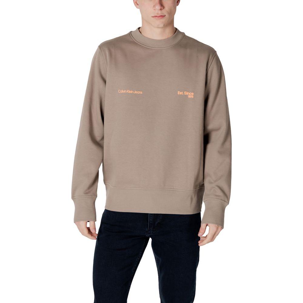 Calvin Klein Jeans Beige Cotton Sweater