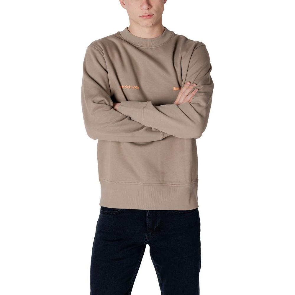Calvin Klein Jeans Beige Cotton Sweater