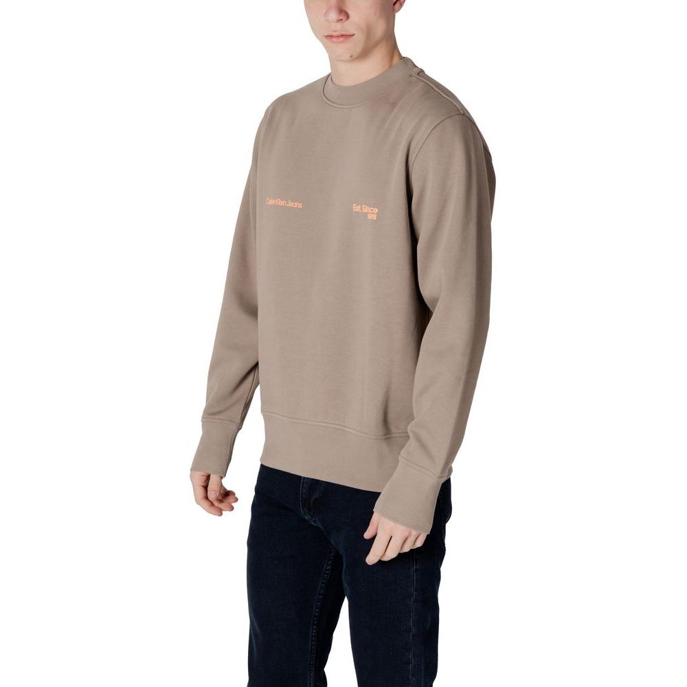 Calvin Klein Jeans Beige Cotton Sweater