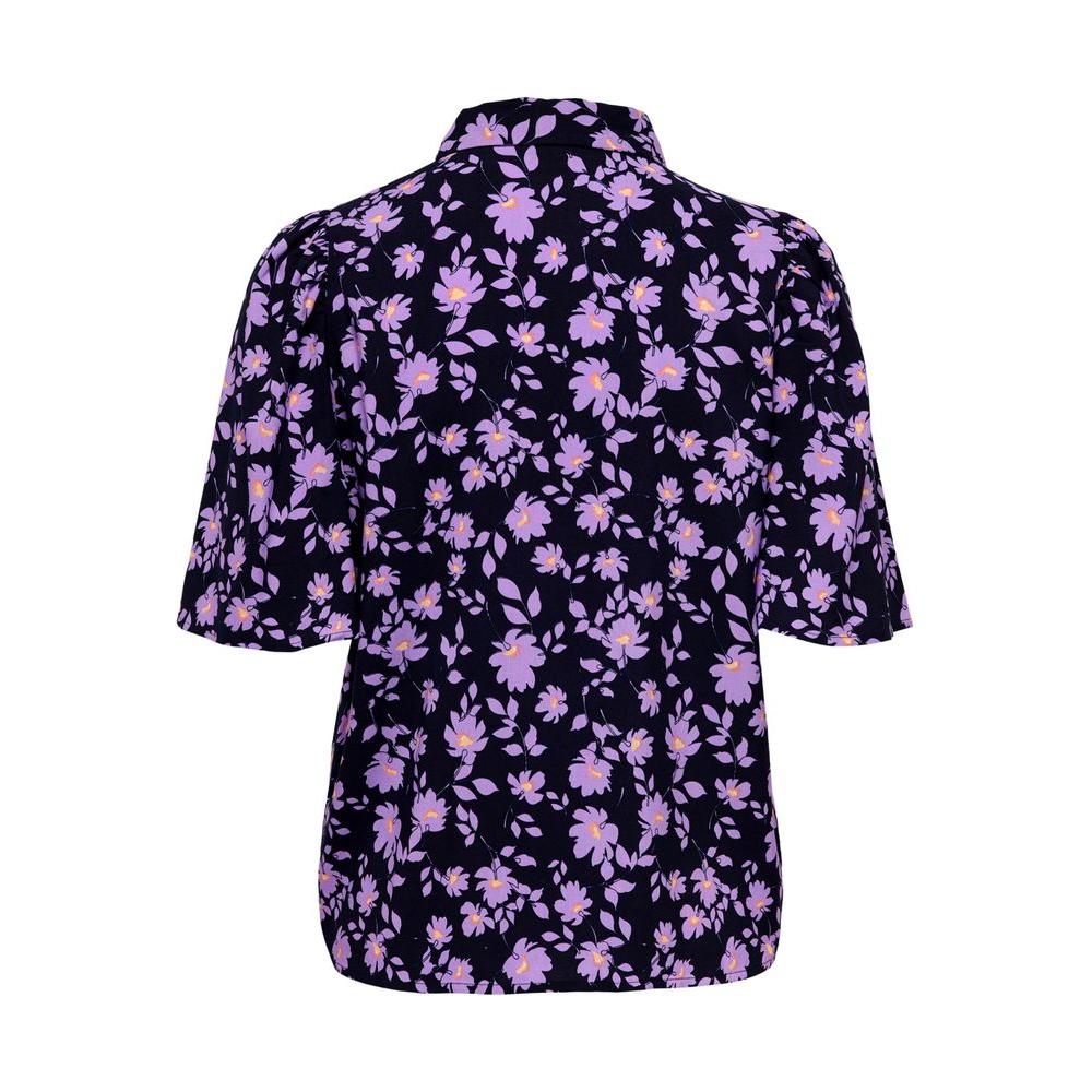 Jacqueline De Yong Purple Viscose Shirt