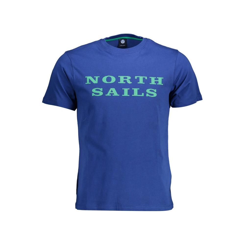 North Sails Blue Cotton Men T-Shirt
