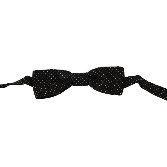 Dolce & Gabbana Elegant Black Polka Dot Silk Bow Tie Bow Tie Dolce & Gabbana Black