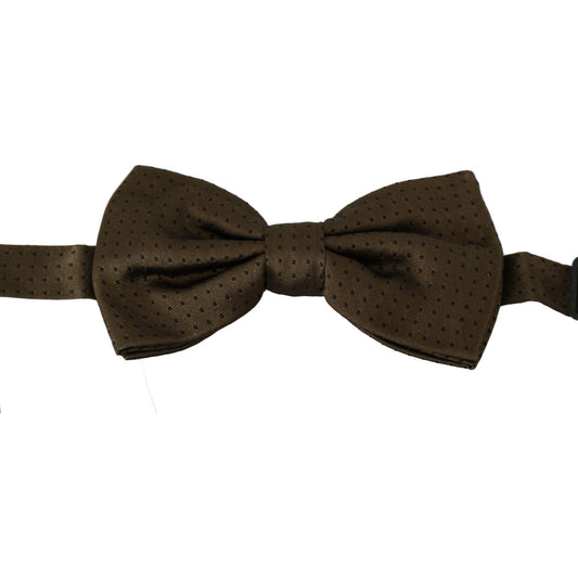 Dolce & Gabbana Elegant Silk Polka Dot Bow Tie Bow Tie Dolce & Gabbana Dark Slate Gray