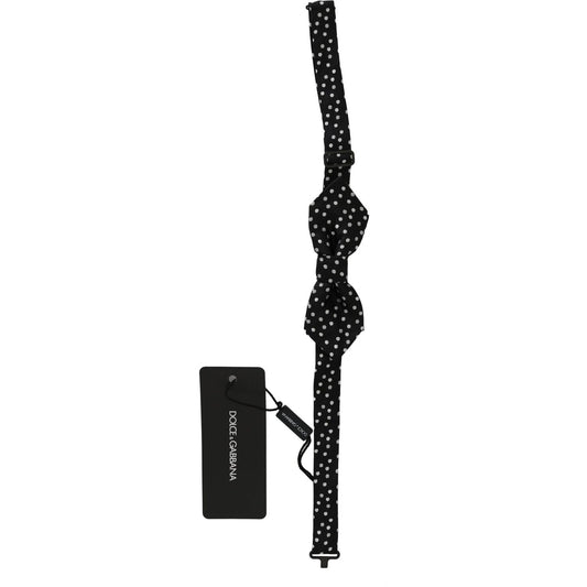 Dolce & Gabbana Elegant Black Polka Dot Silk Bow Tie Bow Tie Dolce & Gabbana Black