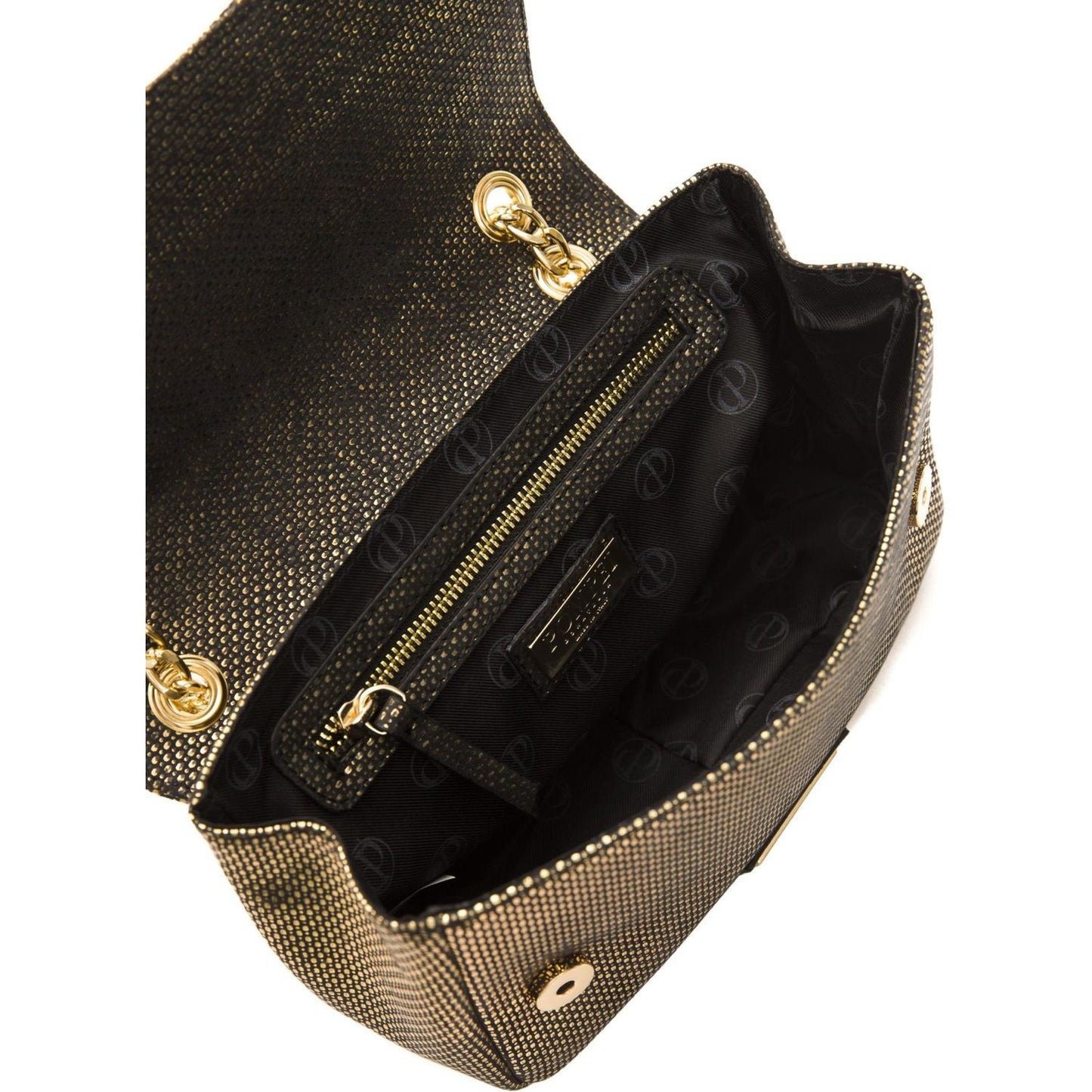 Pompei Donatella Black Leather Women Crossbody Bag