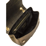 Pompei Donatella Black Leather Women Crossbody Bag