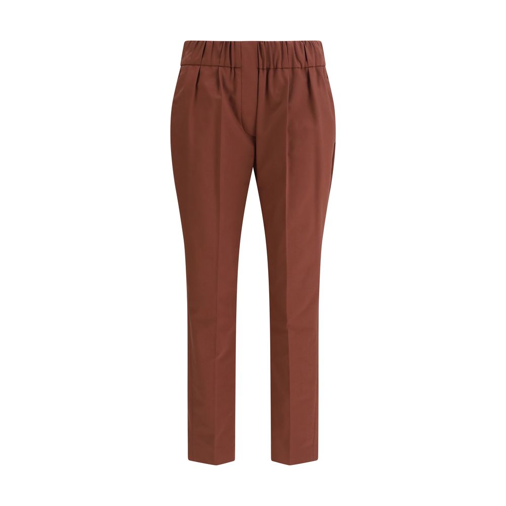 Brunello Cucinelli Multicolor Cotton Casual Pants 1728,72470364320,Brunello Cucinelli,Casual Pants - Pants - Clothing,Clothing,IT40 | M,IT42 | L,IT44 | L,Multicolor,New with tags,Pants - Clothing,Women