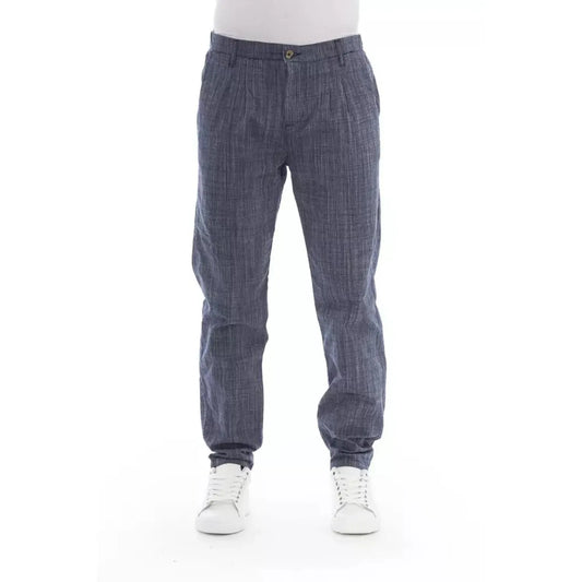 Baldinini Trend Blue Cotton Chino Pants