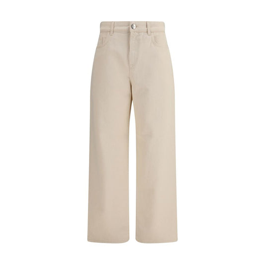 Rohe Beige Cotton Relaxed Fit Jeans