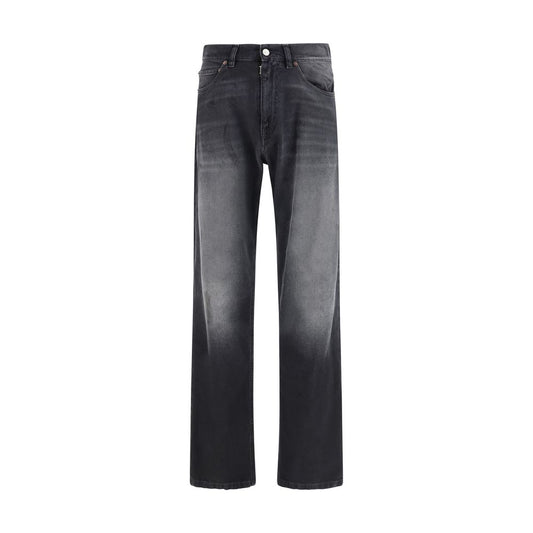 MM6 Black Cotton Straight-Leg Jeans 1728,72470364320,Black,Clothing,Jeans Denim - Clothing,Men,MM6,New with tags,Straight-Leg Jeans - Jeans Denim - Clothing,W30,W31,W32,W33