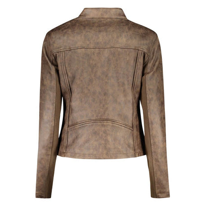 Desigual Verde Poliuretano Women Jacket
