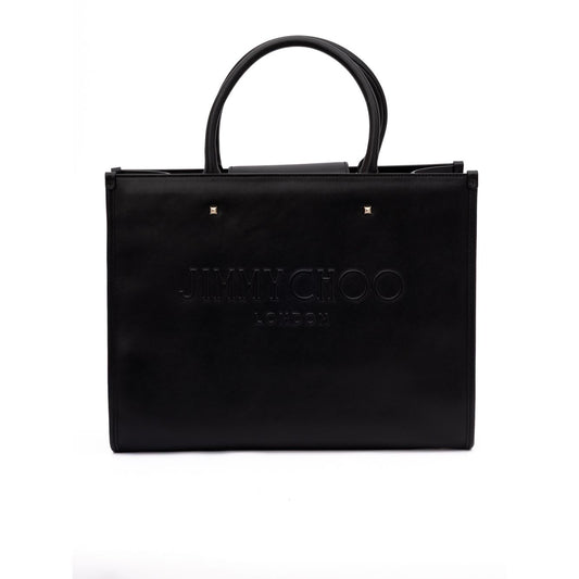 Jimmy Choo Black Avenue S Tote Leather Handbag