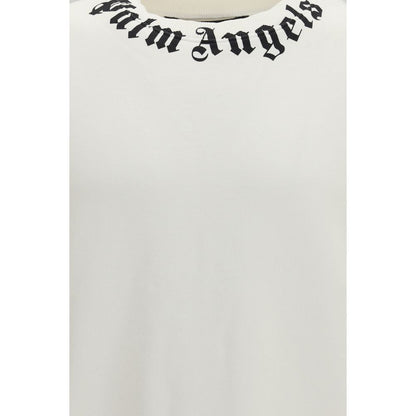 Palm Angels White Cotton Sweatshirt