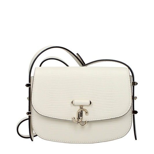 Jimmy Choo White Leather Shoulder Bag
