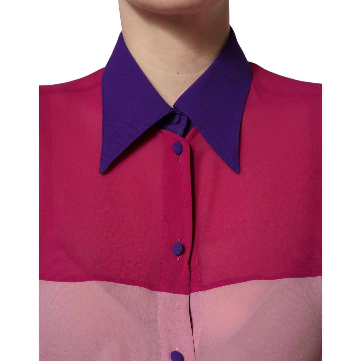 Dolce & Gabbana Multicolor Silk Patchwork Shirt Blouse Top