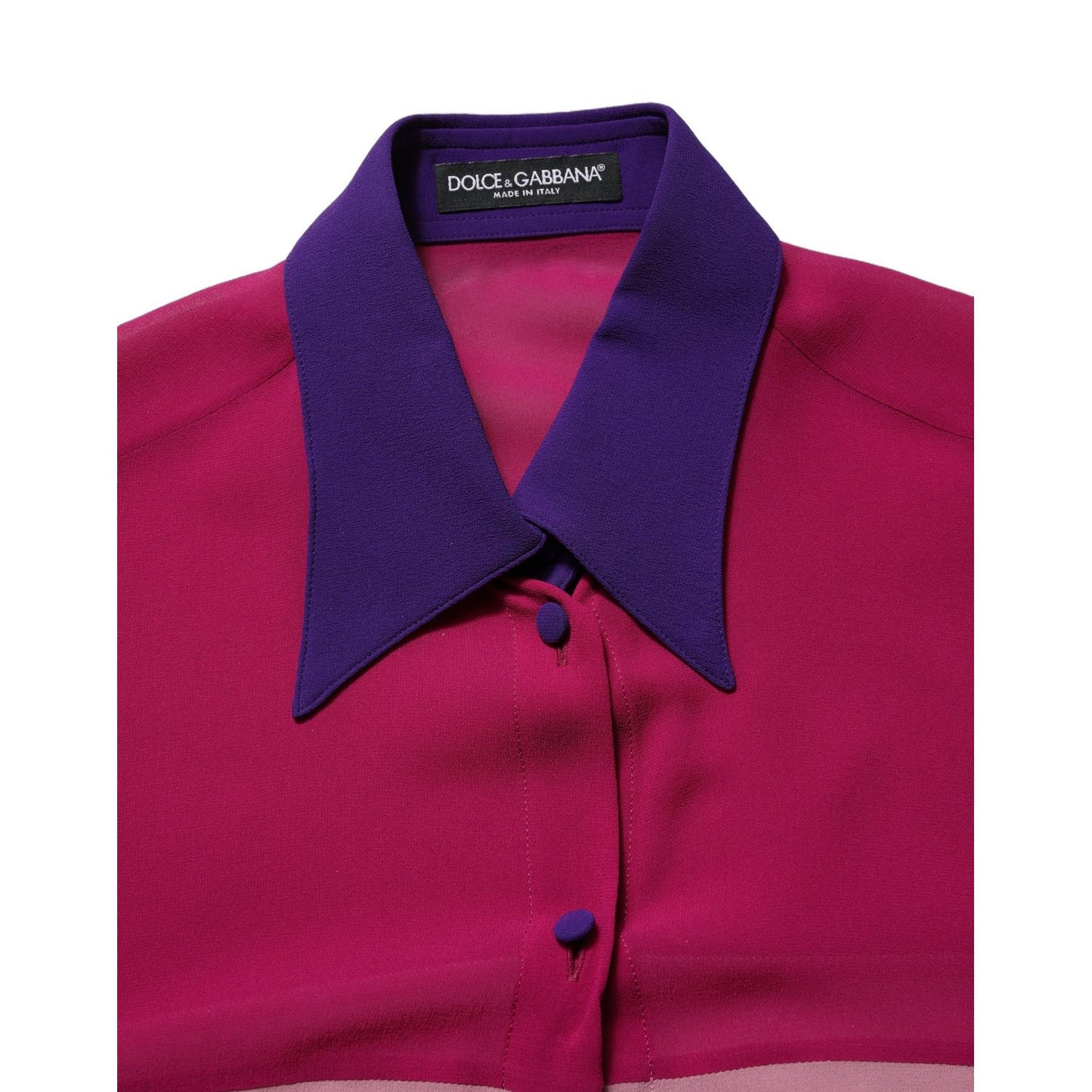 Dolce & Gabbana Multicolor Silk Patchwork Shirt Blouse Top