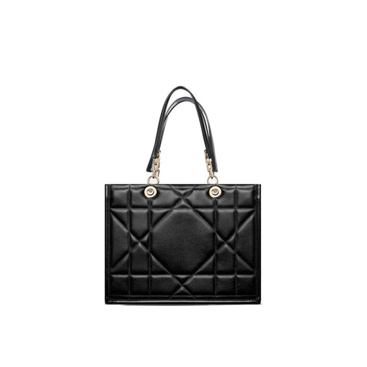 Dior Black Leather Tote Bag