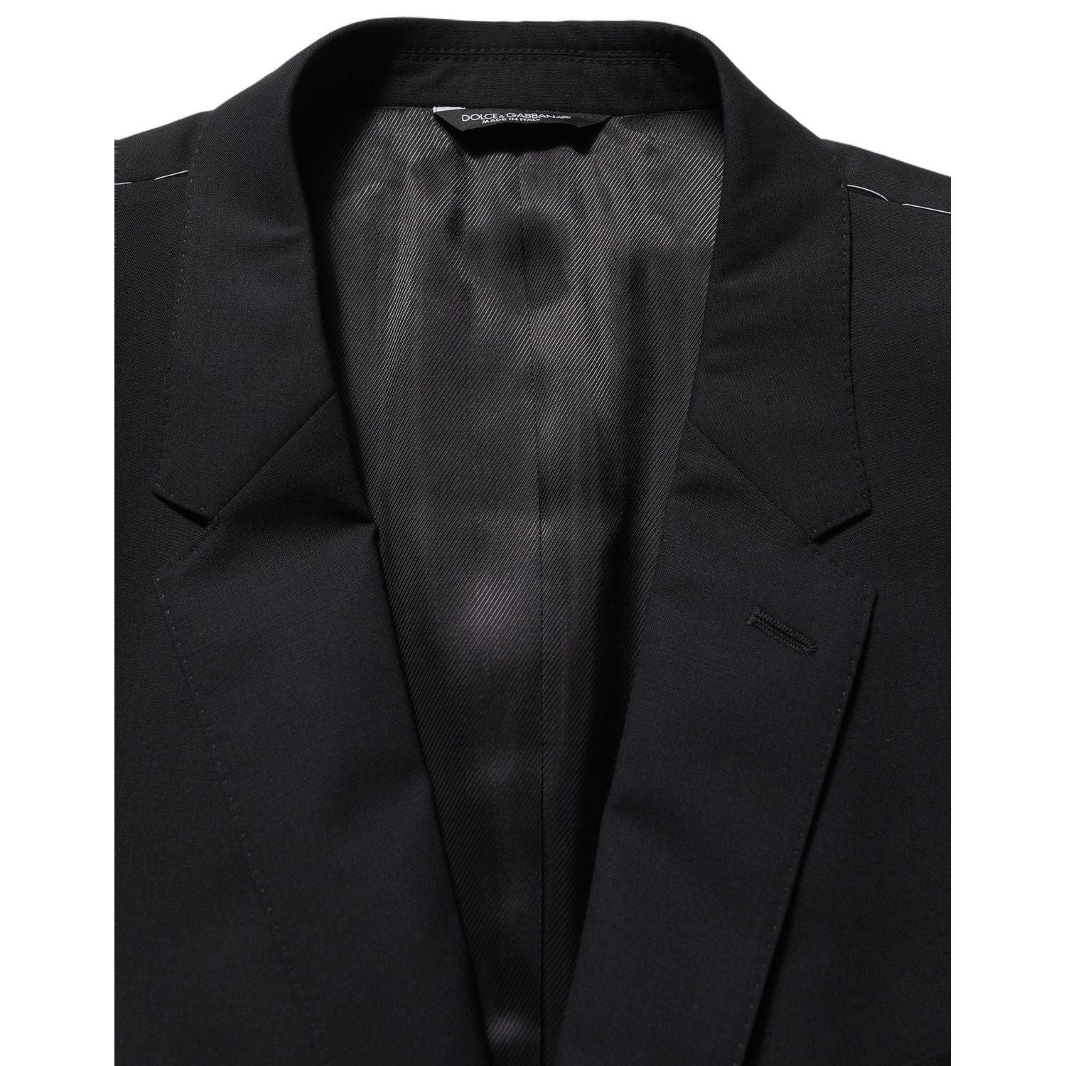 Dolce & Gabbana Black Wool Single Breasted Blazer Jacket