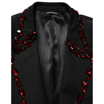 Dolce & Gabbana Black Crystal Embellished 2 Piece Suit