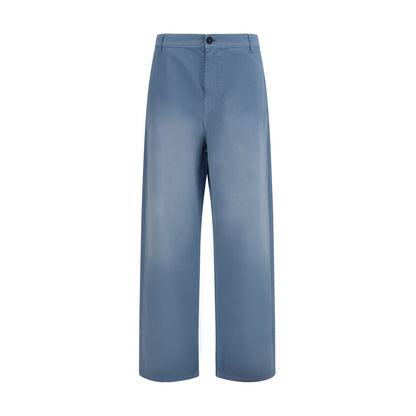 Miu Miu Blue Cotton Casual Pants