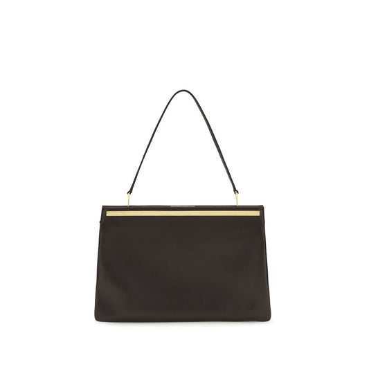 The Row Brown Calf Leather Bos Taurus Shoulder Bag