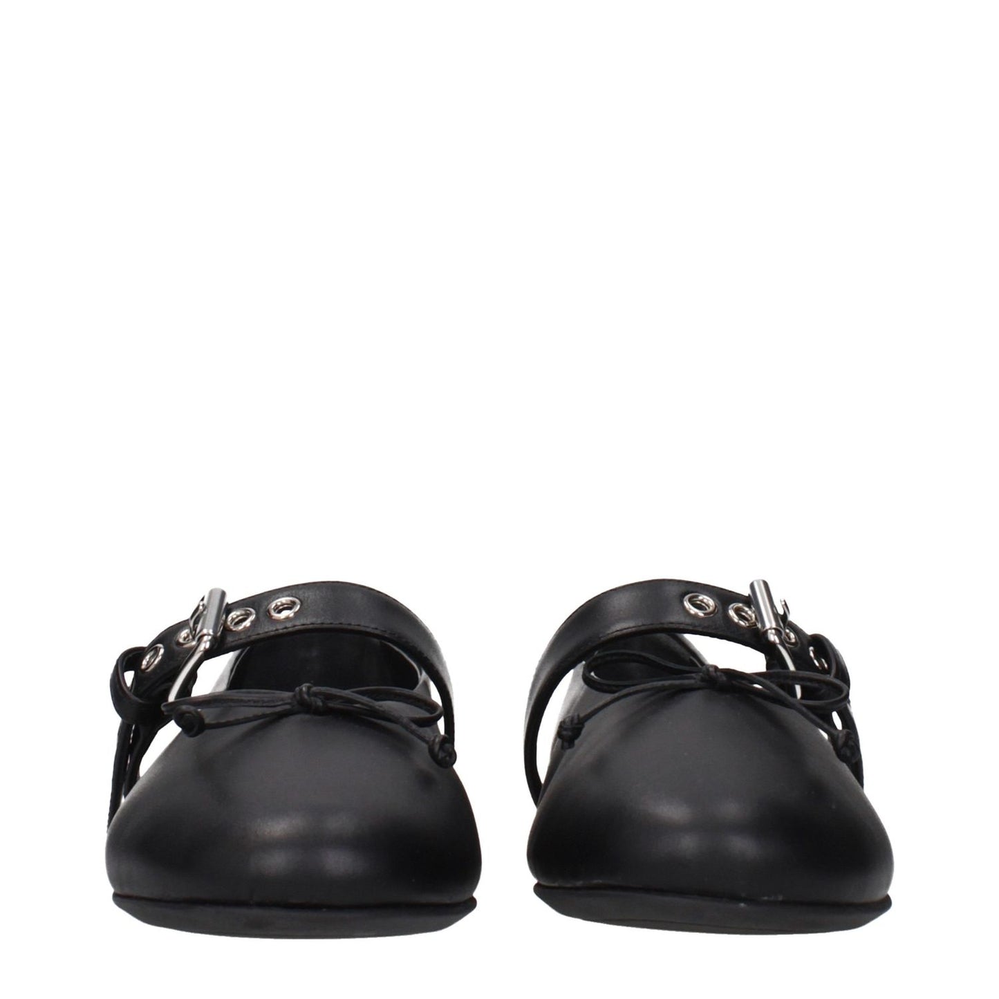 Miu Miu Black Leather Ballet Flats